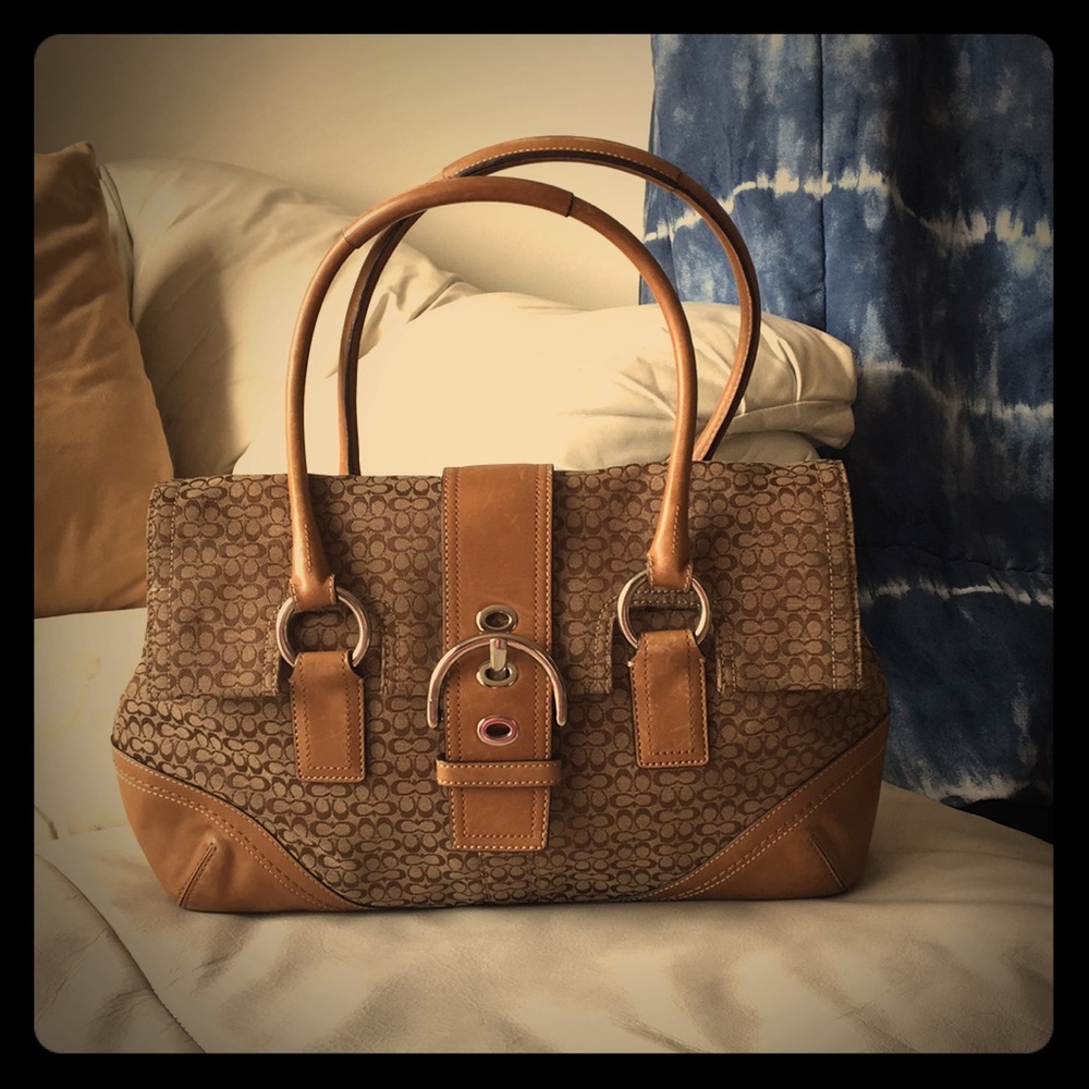 Khaki Coach Satchel